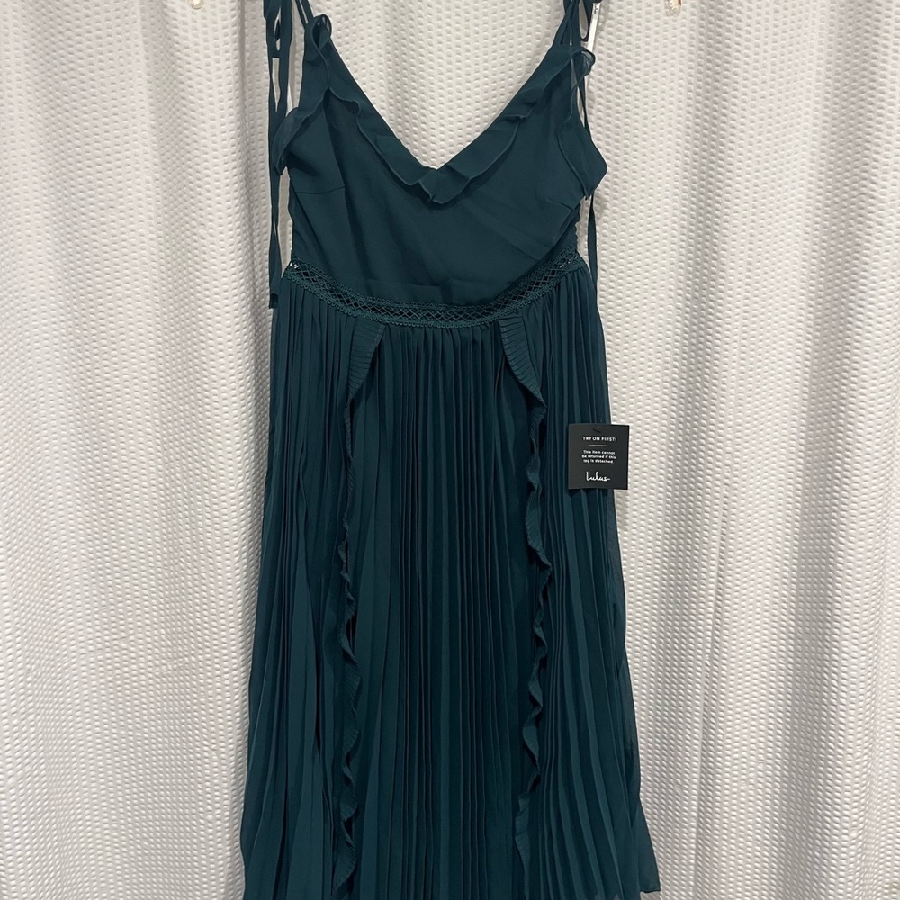 Lulus Elegant Forest Green Midi Dress